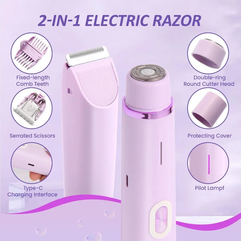 Lenovo Electric Razors for Women 2 in 1 Electric Shaver for Pubic