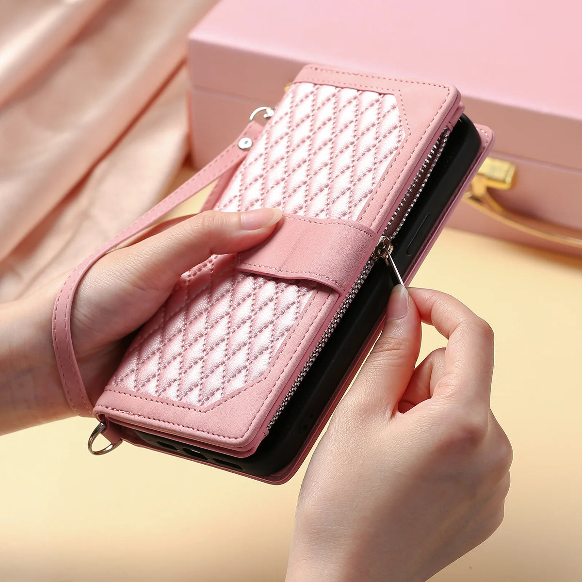 Crossbody Zipper Wallet Case for OnePlus 12 11 11R Leather