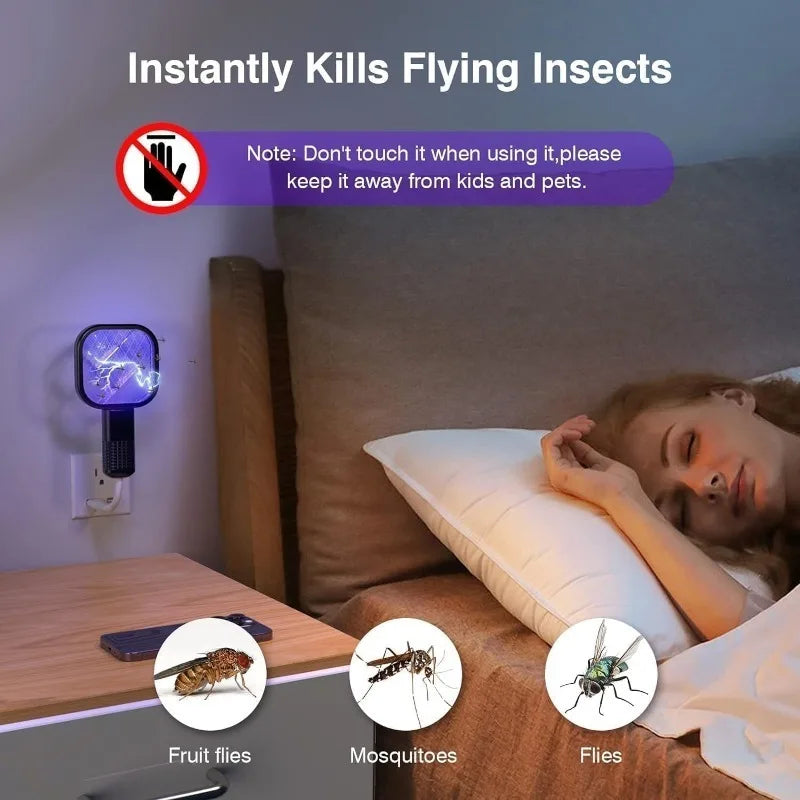 USB Mosquito Swatter Trap Electric Shock Mini Fly Bug Zapper