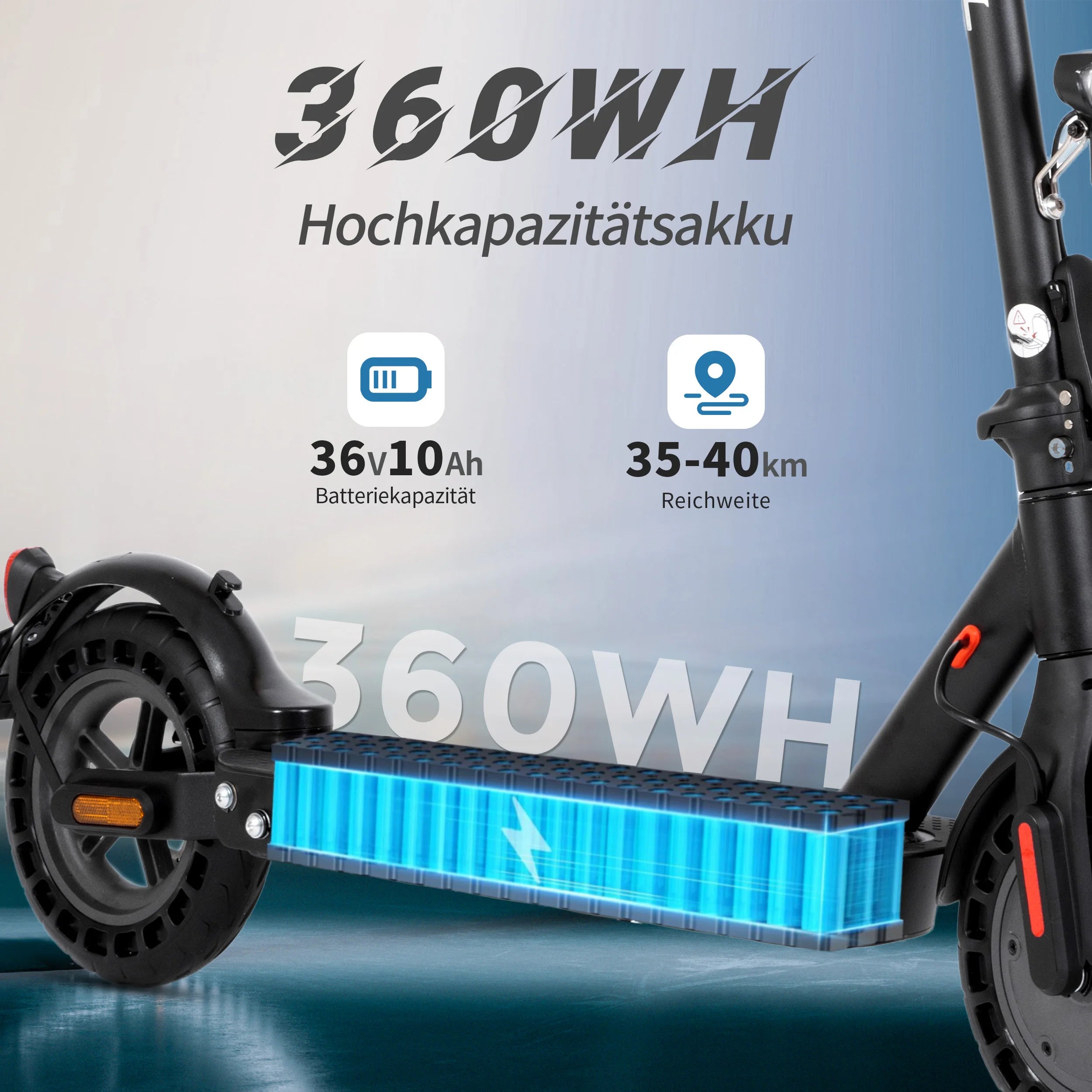 YL-E9T (ABE) Electric Scooter 500W 36V 10Ah with German Road Permit EScooters 10" Tires W/Smart App E-Scooter Max Speed 20km/h
