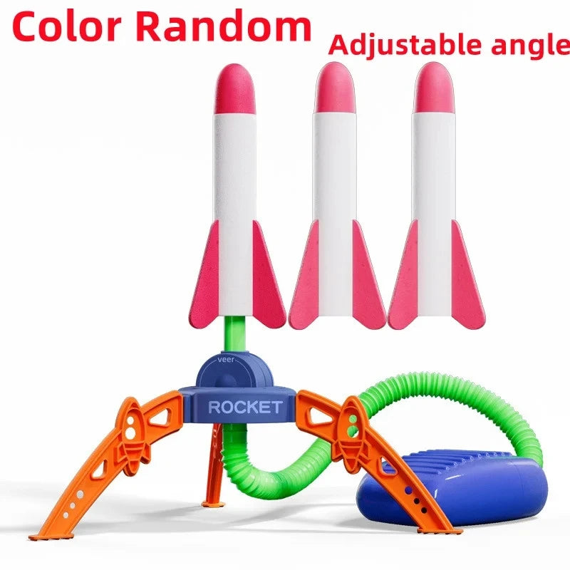 Kid Air Rocket Foot Pump Launcher Outdoor Air Pressed Stomp Soaring Rocket Toys Child Play Set Jump Sport Games Toy For Children