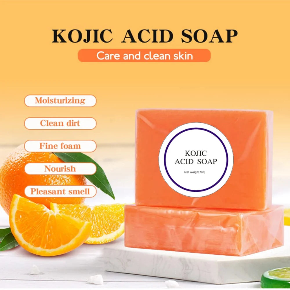 Fragrant Lemon Kojic Acid Soap with Papaya Essential Oil for Cleansing And Bathing