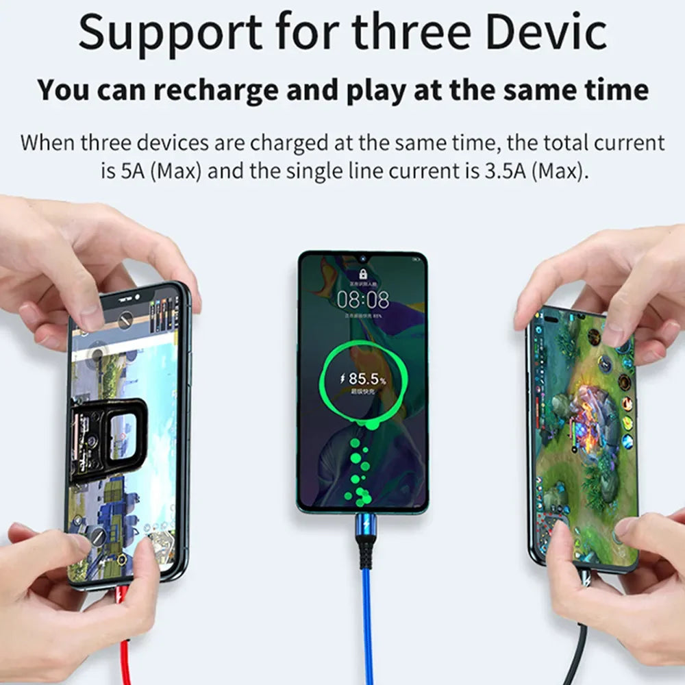 3 in 1 Charging Cable Type C/Micro b/iPhone Macarone Use For iPhone Huawei Samsung Smart Phone