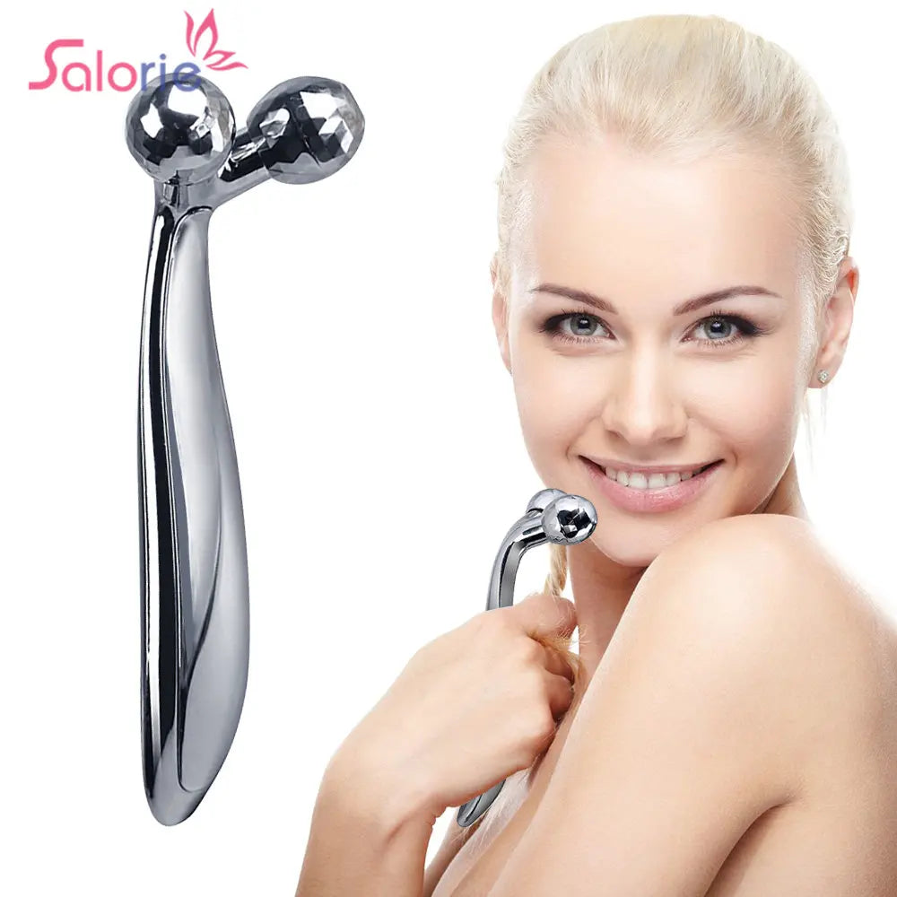 360 Rotate Silver Thin Face Full Body Shape Massager