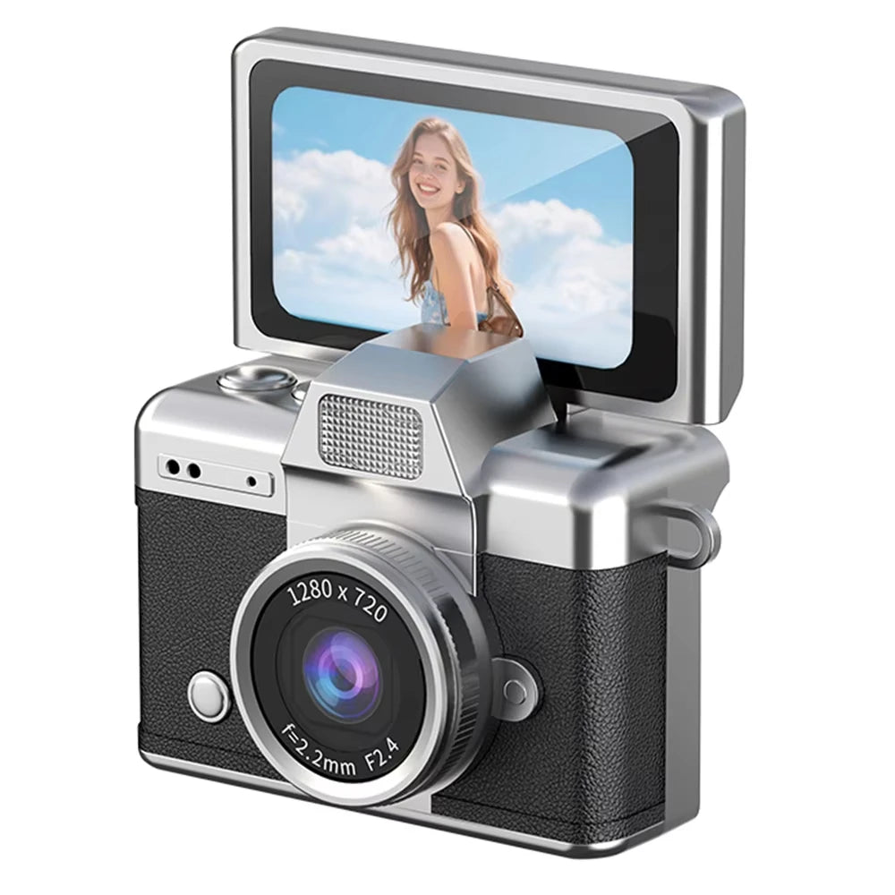 Ourlife Thumb Keychain Camera 1.47 Inch Flip Screen Retro CCD Mini Digital Camera HD Very Small Camcorder Video Recorder