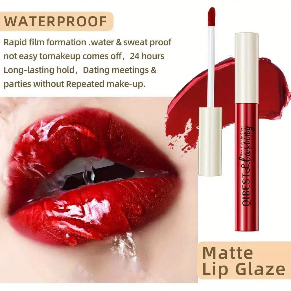 1 PC matte lipstick, non stick to cup, waterproof and long-lasting