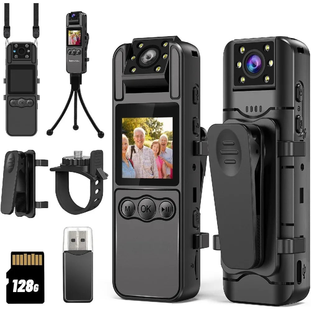 4K Mini Body Camera Audio Video Recording Police Wearable Body