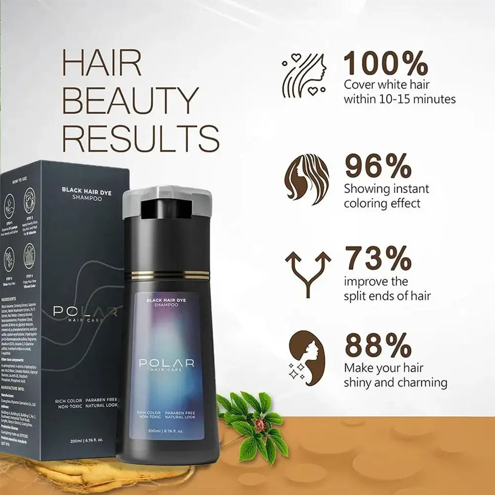 Multi-Shade Gray Cover Hair Shampoo Kit – Semi-Permanent Natural Color, Nourishes and Conditions, Simple Application for All