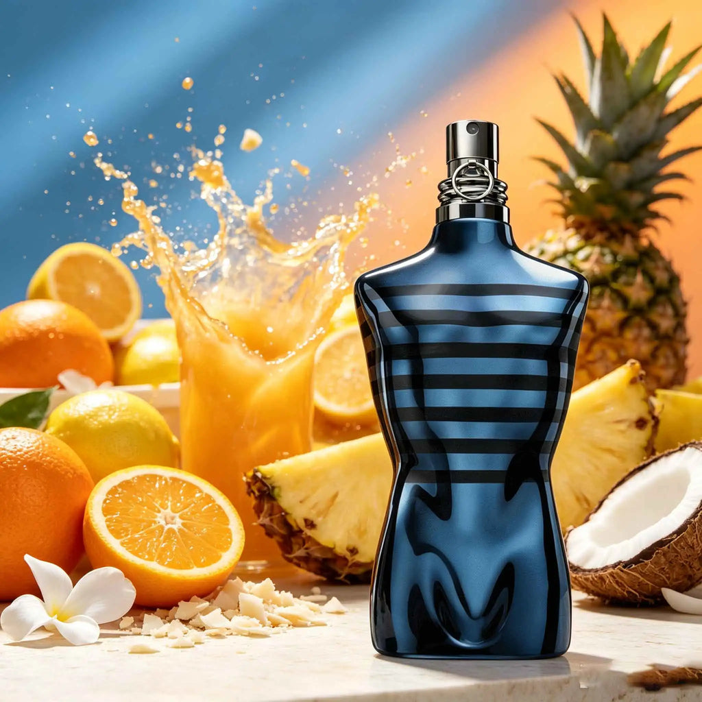 Jean Paul Gaultier Le Male In Blue Men's Perfume ,Softened By Ocean‑Woody Base.