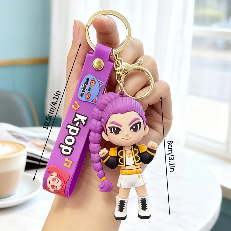 2026 K-pop Idol Group Keychain Rumi Mira Zoey Anime Figure Keyrings PVC