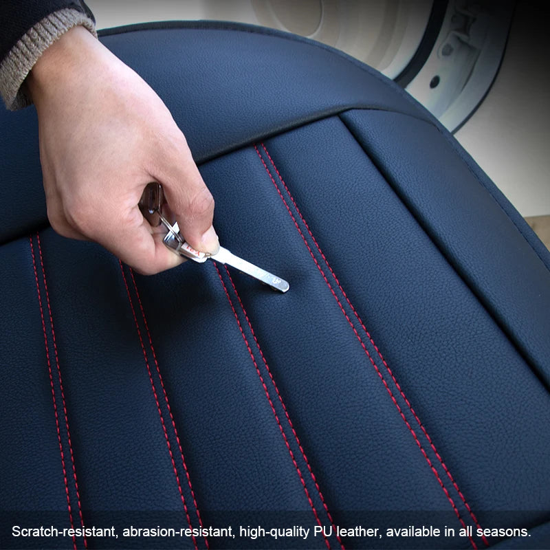 SEAMETAL Full-Surrounded Car Seat Cover Premium PU Leather