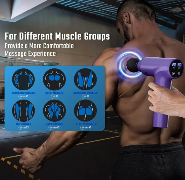 Massage Gun Deep Tissue, Muscle Massage Gun with 9 Attachment Heads 20 Speeds