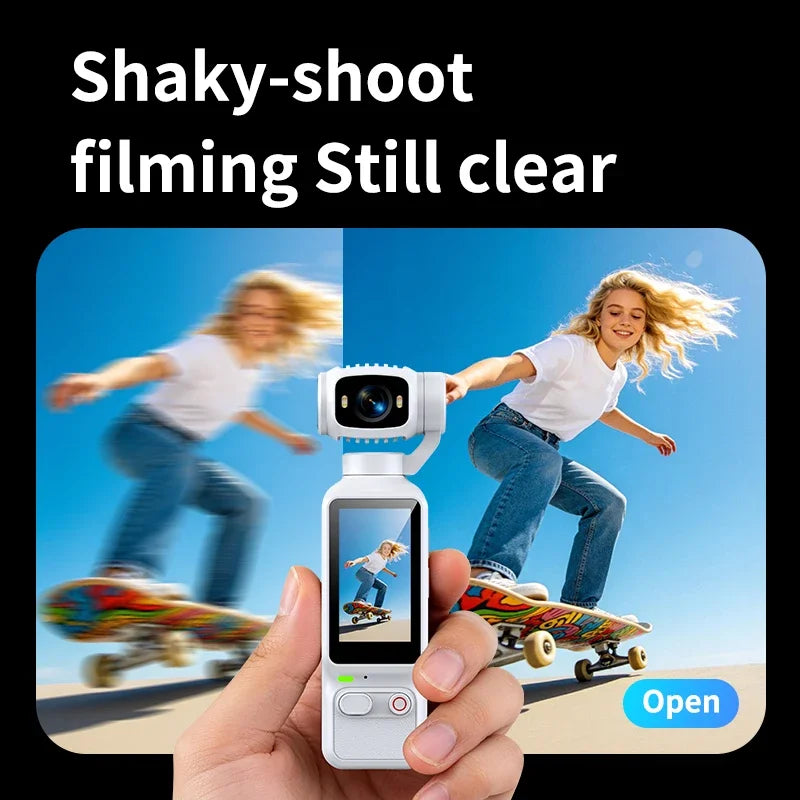 1080P HD Handheld Action Camera, 180° Rotatable Lens, 1.97" HD Screen