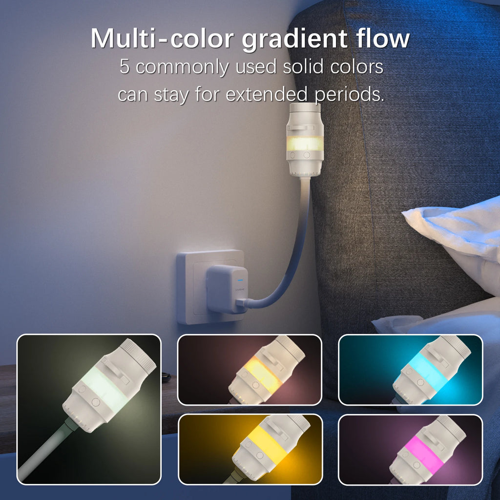 LiHangStar Smart USB Starry Sky Projector Night Light, with a Flexible Tube and 6 Projection Patterns