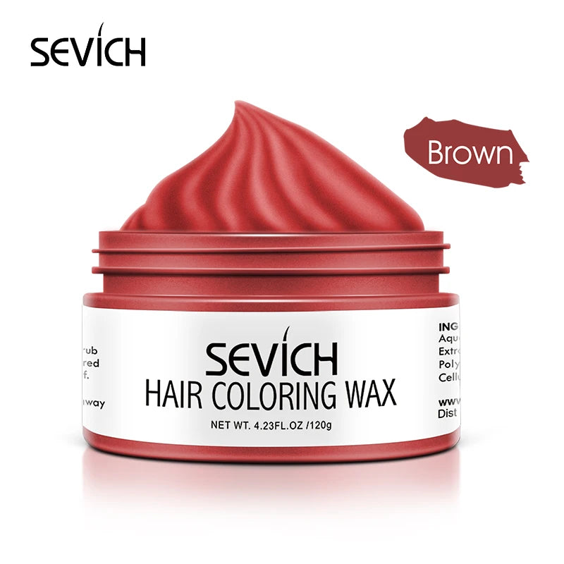 SEVICH DIY Hairs Dyed Mud Hair Colour Wax Easy To Wash Long Lasting Dye for Eyebrow Beards Coloring Temporary Hair Colour Cream