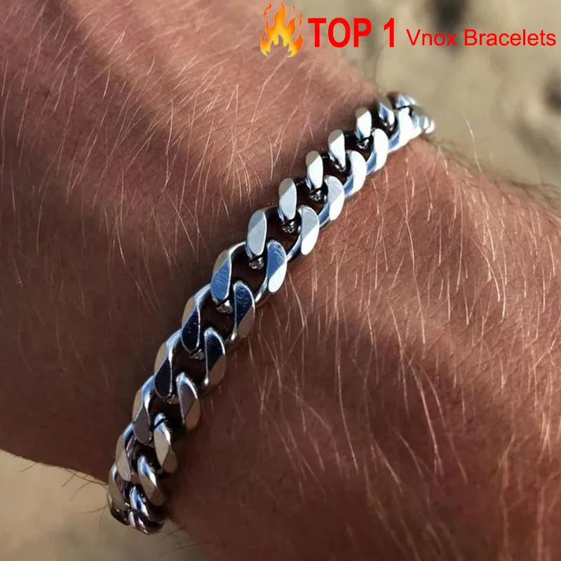 Vnox 3-11mm Chunky Miami Curb Chain Bracelet for Men Classic  Jewelry