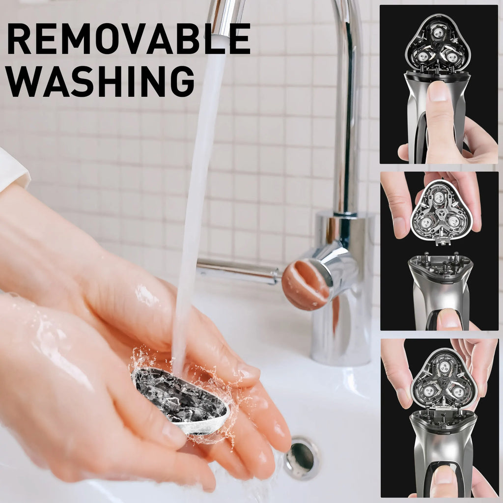 ENCHEN Blackstone Electrical Rotary Shaver for Men 3D Floating Blade Washable