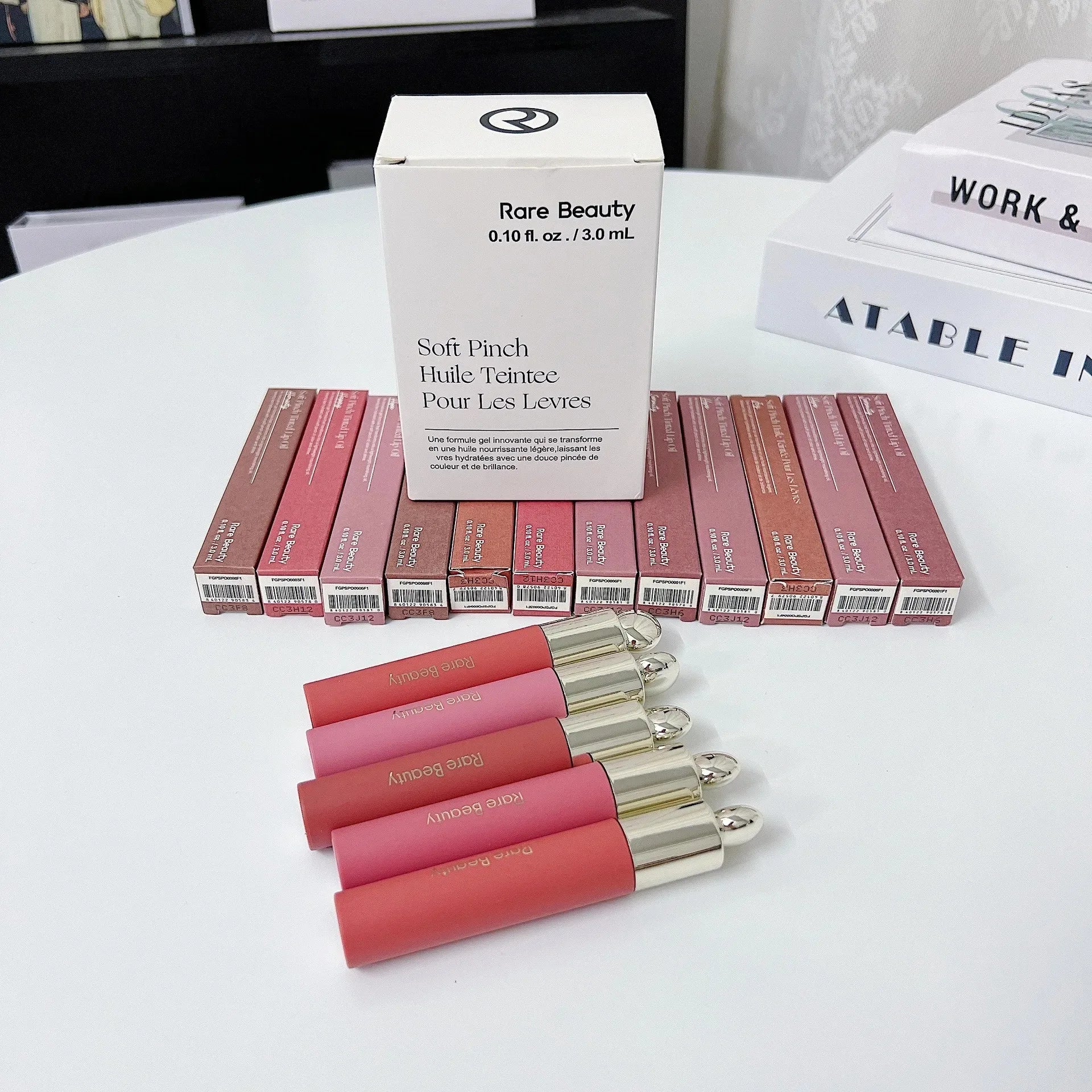 Rare Beauty Facial Liquid Contour Bronze Powder Smooth Natural Moisturizing Long-Lasting Easy to Apply Lip Gloss Makeup With Box