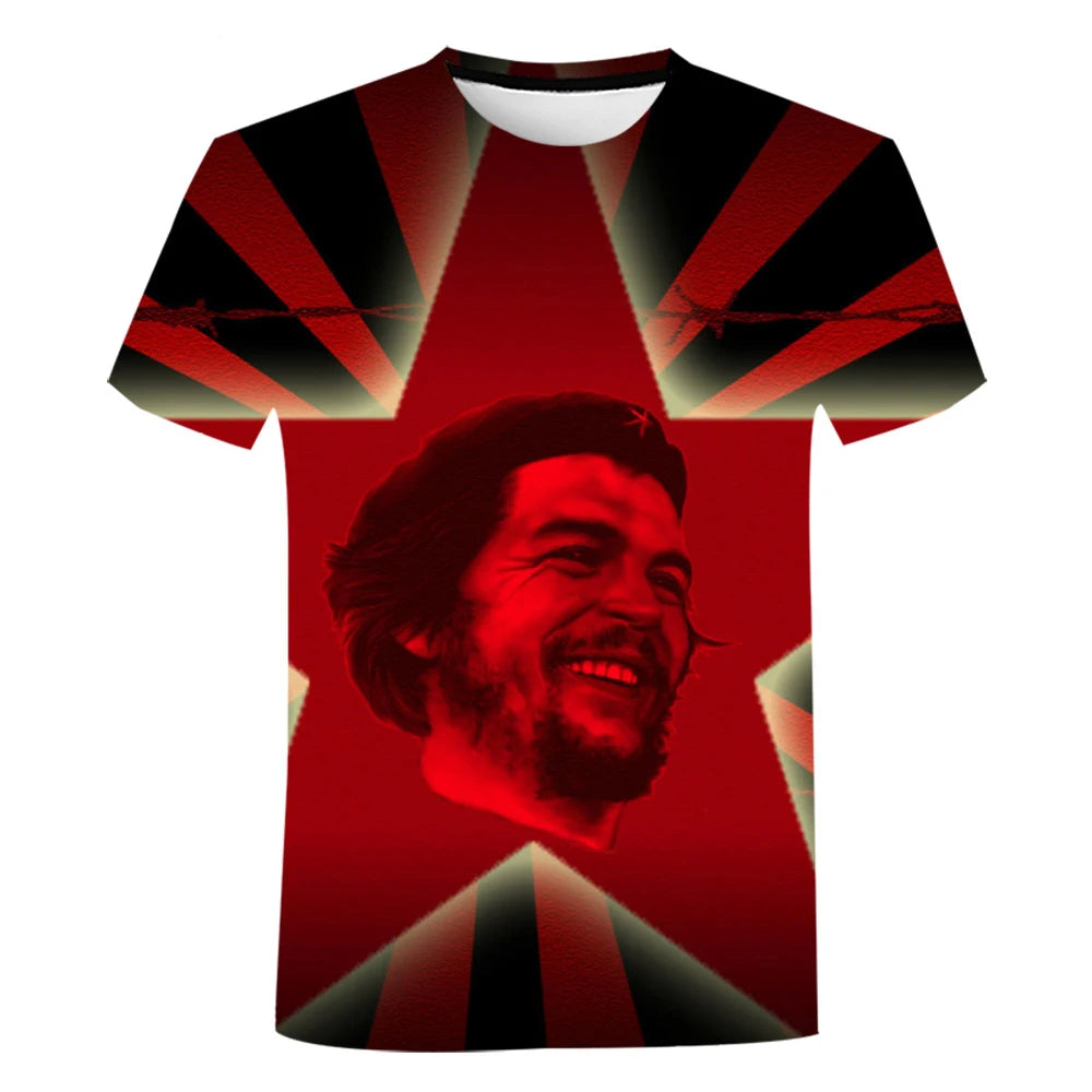 Che Guevara 3D Print T-Shirts Summer Men Women Casual Fashion Streetwear Oversized Short Sleeve T Shirt Male Tees Tops Clothing