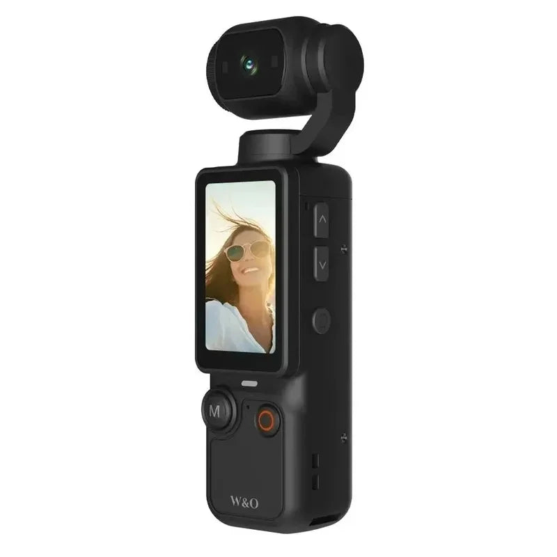 4K Ultra HD Pocket Action Camera, Built‑in 3‑Axis Gimbal Stabilizer