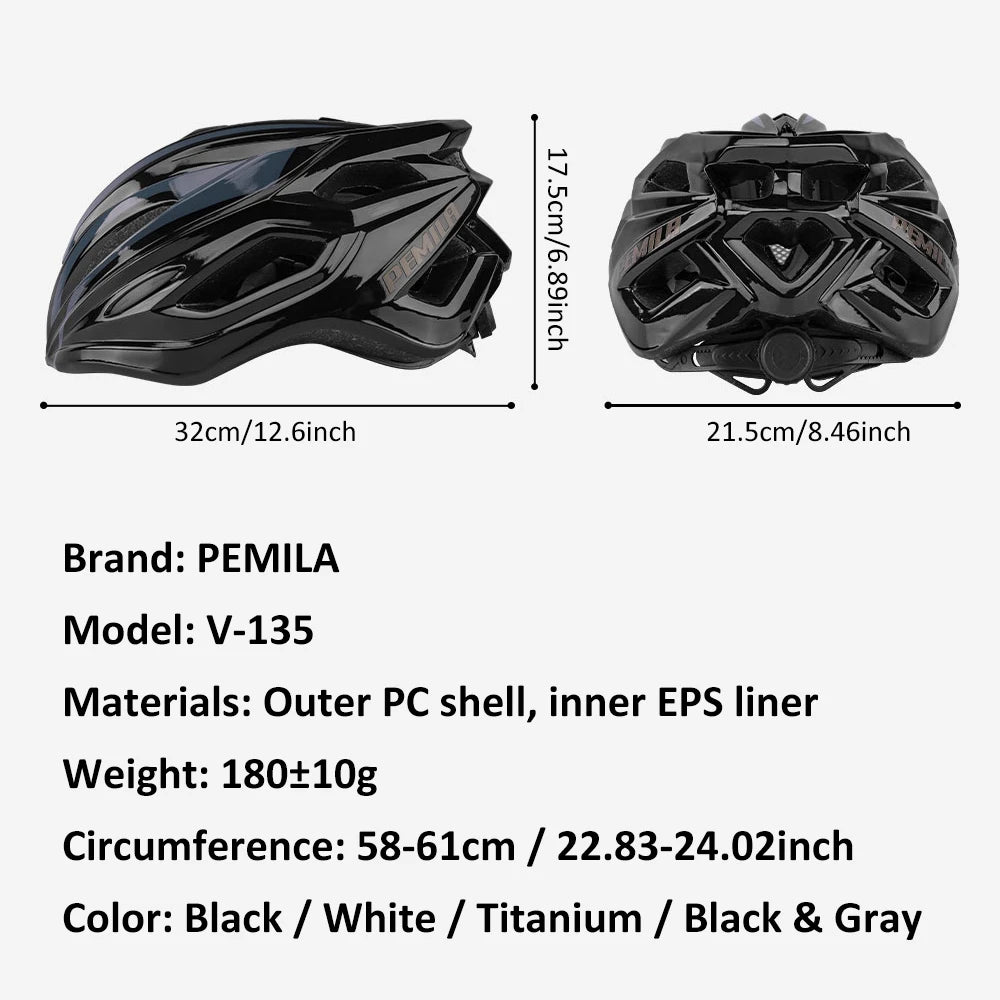 PEMILA New Ultralight Cycling Helmet Cycling Safety Cap Bicycle Helmet for Women Men Racing Bike Equipments MTB Bike Helmet 180g
