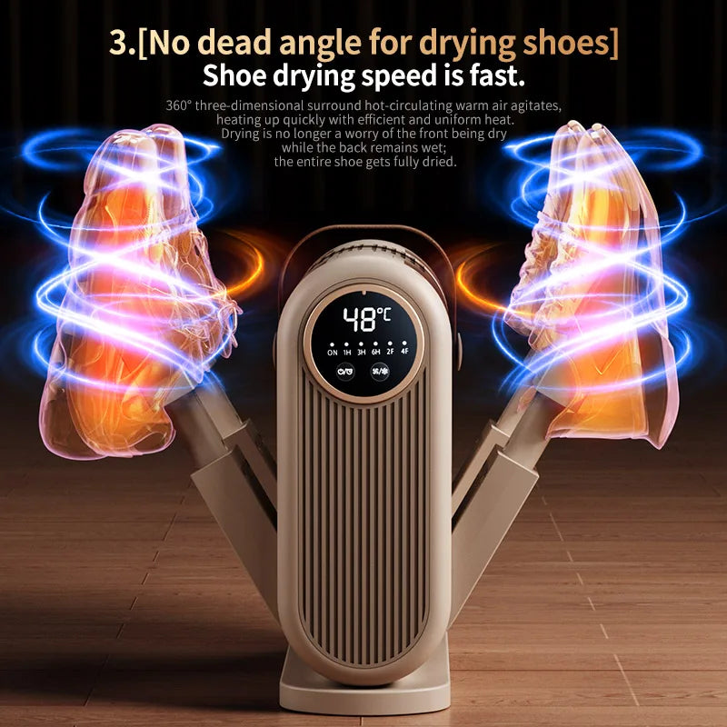 Foldable Shoe Dryer Electric Shoe and Boot Dryer Timing Control