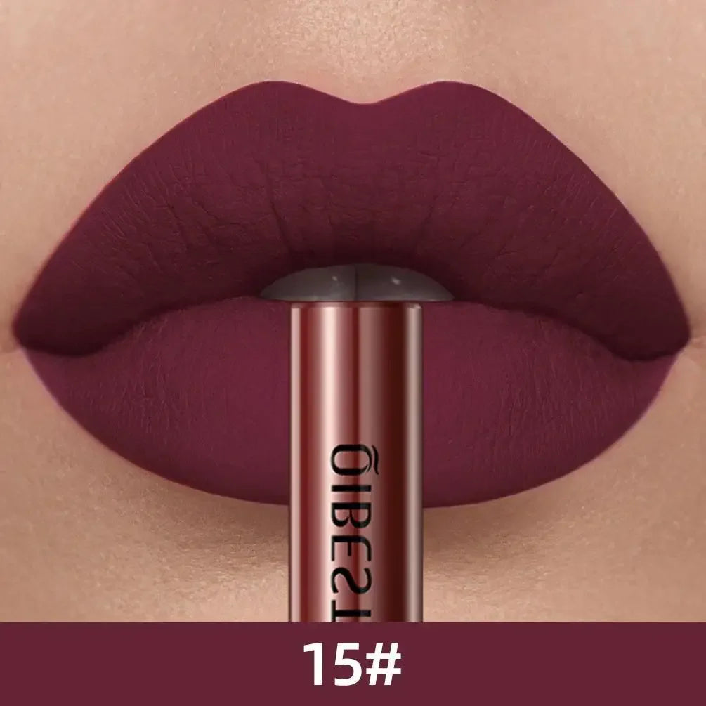 1 PC matte lipstick, non stick to cup, waterproof and long-lasting