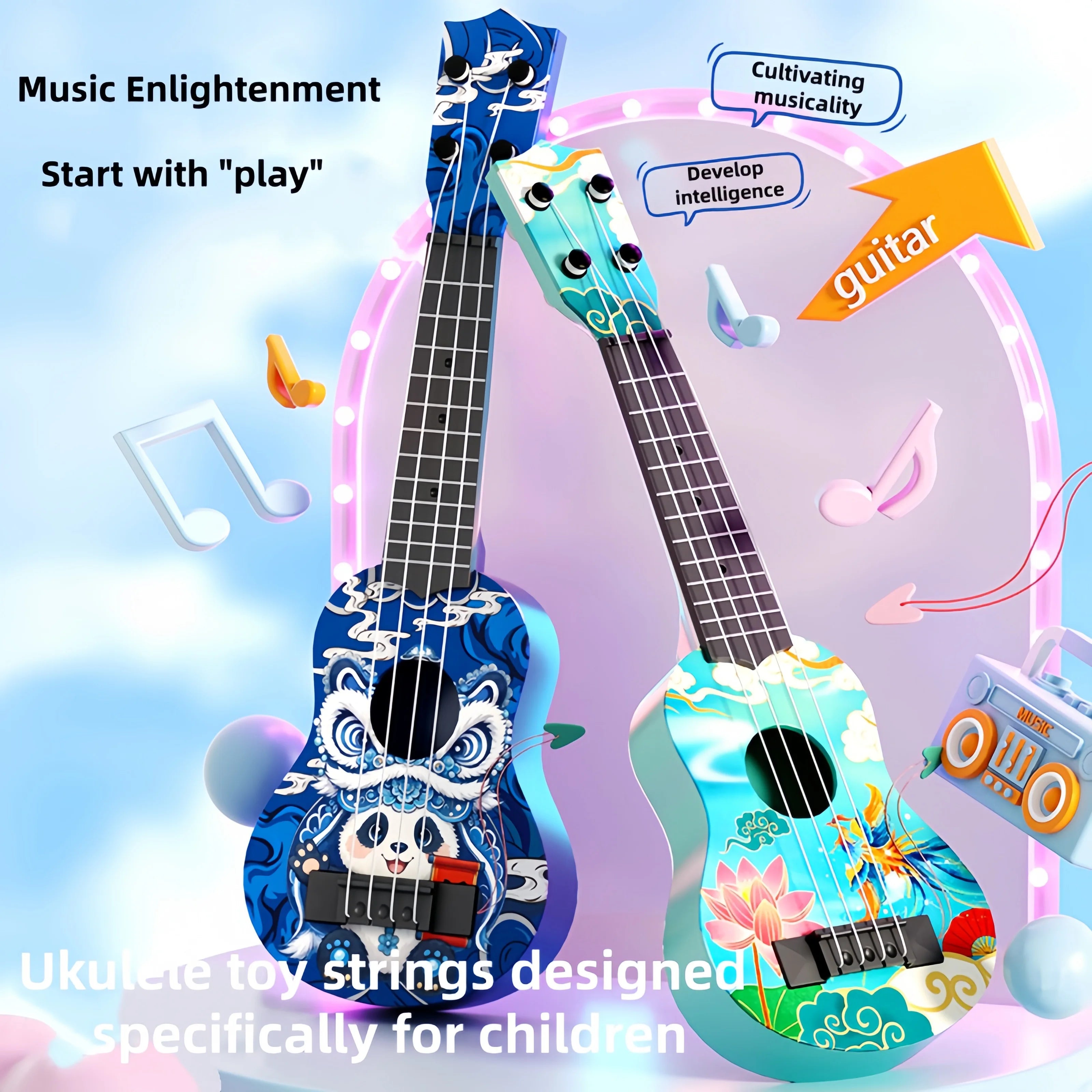 Beginner-Friendly Toy Guitar Instrument for Kids, New Year's Gift for Children