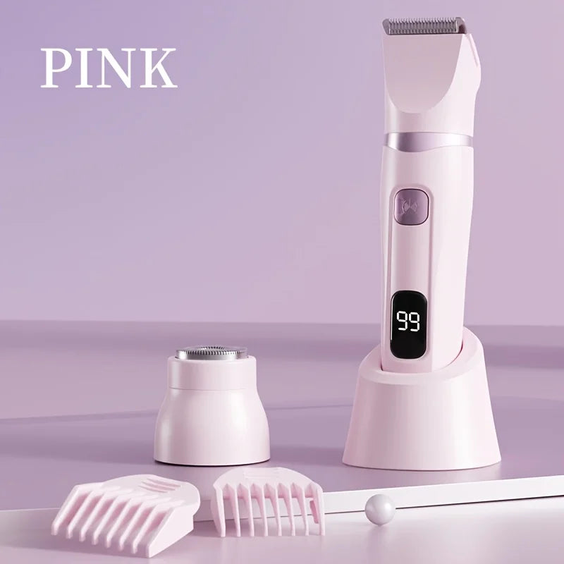 Women's Bikini Trimmer, Women's Electric Shaver, Replaceable Heads,