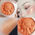 Three Dimensional Relief Young Girl Shiny Orange Gold Blush Natural Tender Delicate Hold Makeup Low Saturation Rose Pink Blusher