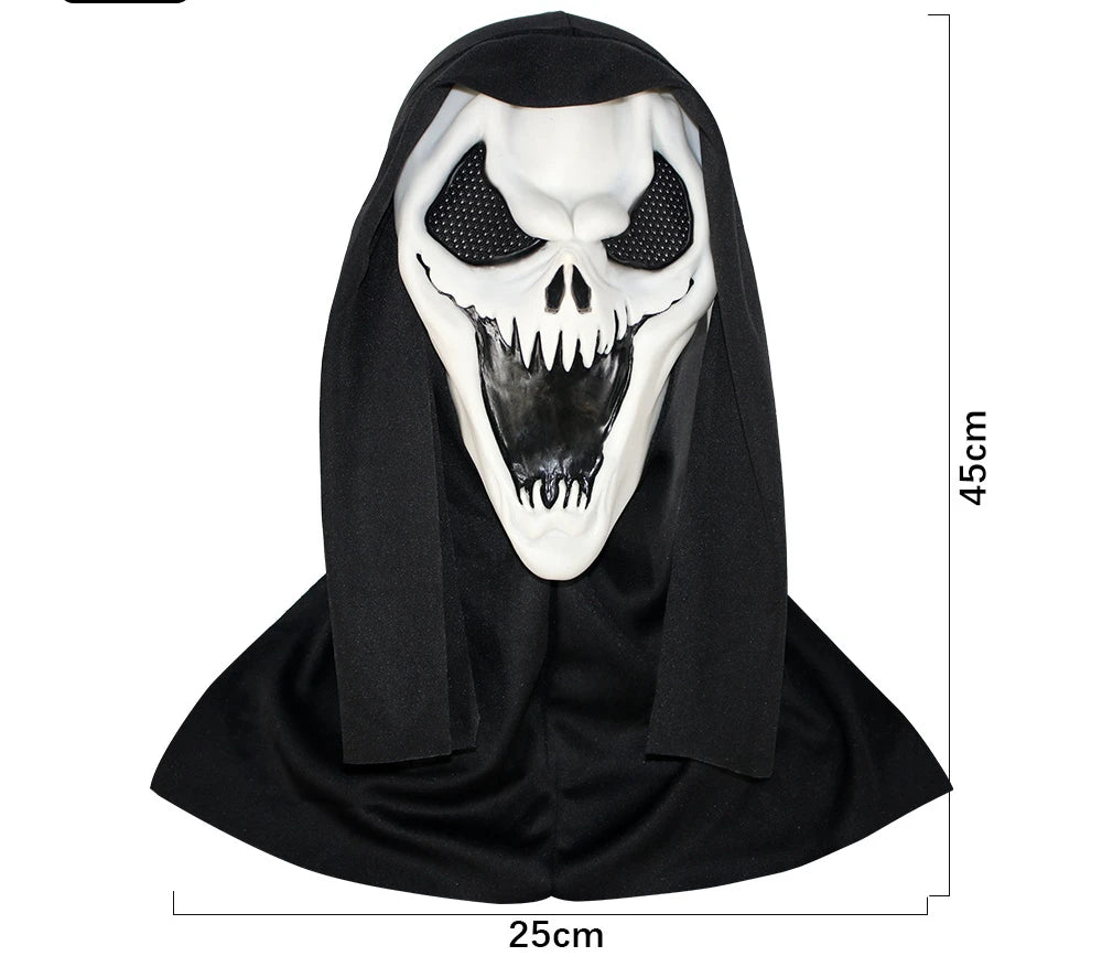 Skull Horror Movie Full Head Mask,Latex,High Elasticity,Cosplay Party props