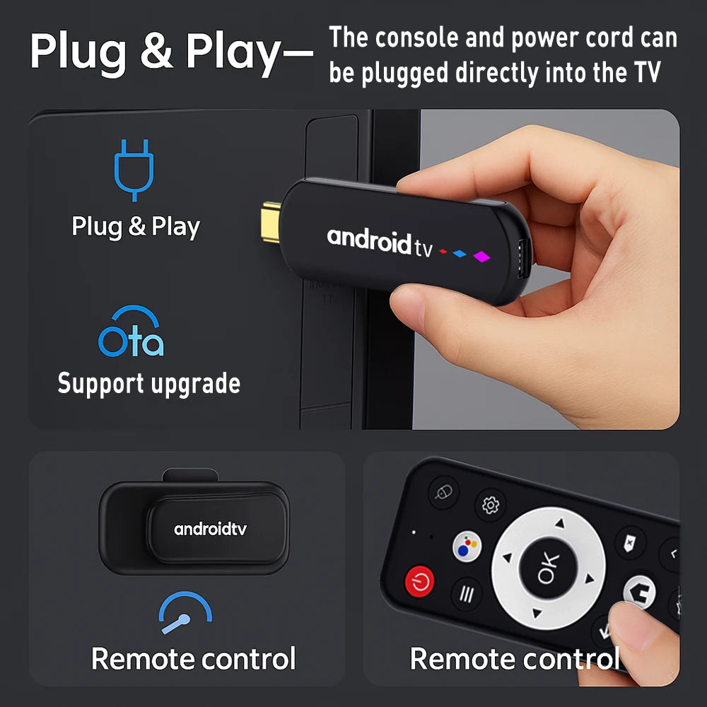 H96 MAX Amlogic S905L3 Androidtv 14.0 4Kx2k@30fps 2.4G/5G Dual WiFi BT4.0+ 100M Ethernet Google Voice Assistant Netflix tvbox