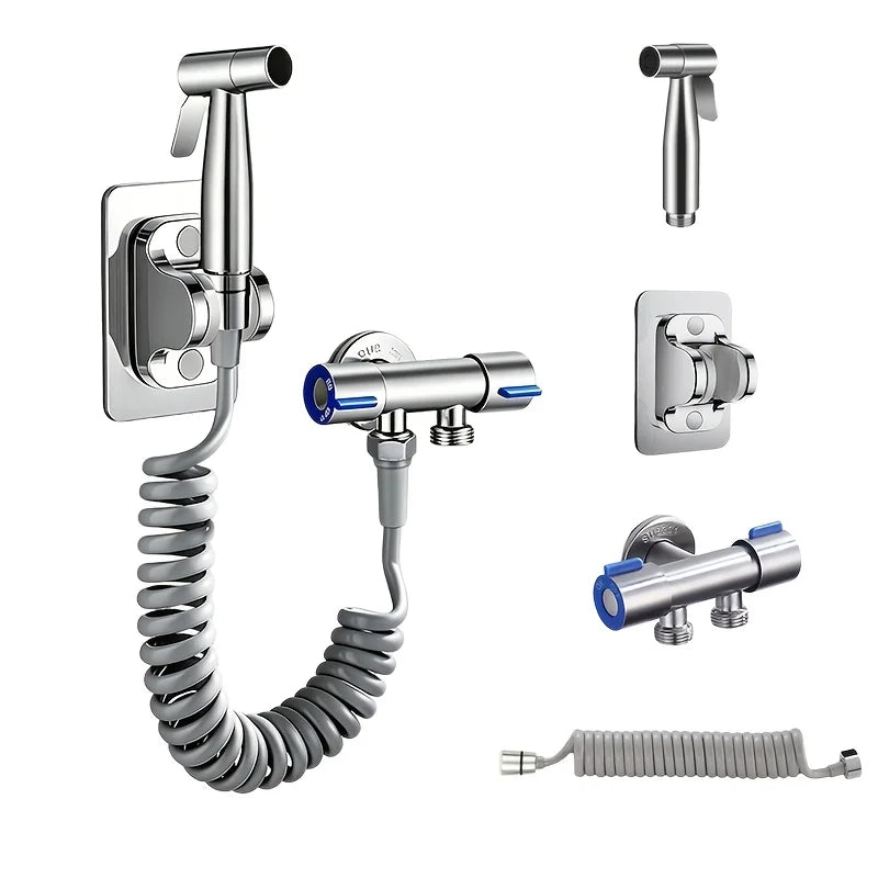 Handheld Bidet Sprayer Set Stainless Steel Spray Gun Shower
