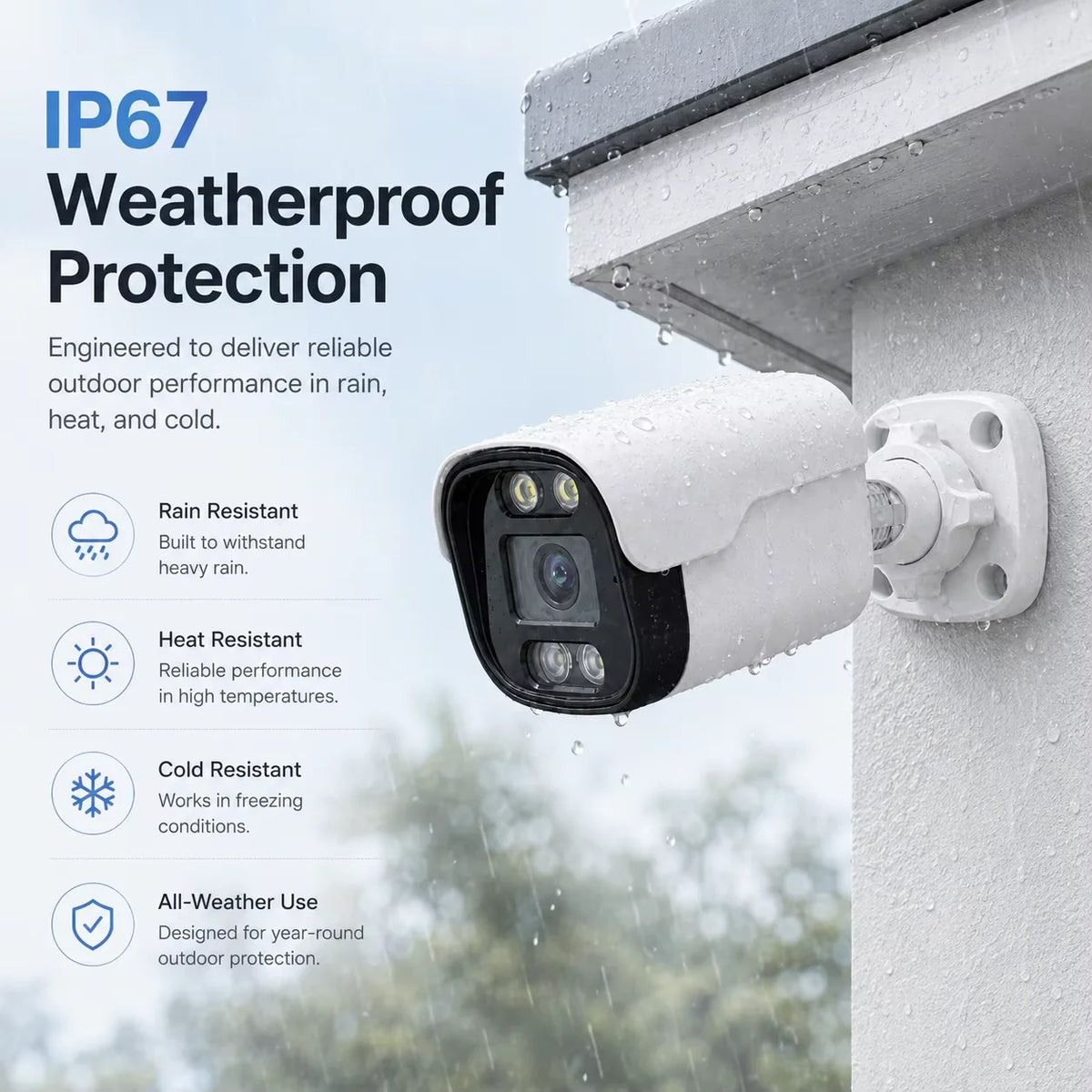 8MP 5MP AHD Camera High Definition Home Surveillance IP66 Waterproof