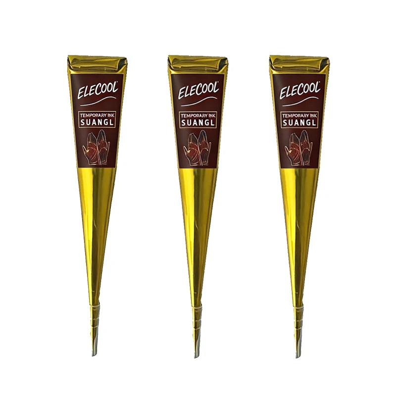 Indian Henna Brown Tattoo Paste Temporary Henna Cones for Tattoo Body Art Sticker Special Body Art Paint Red Black Henna