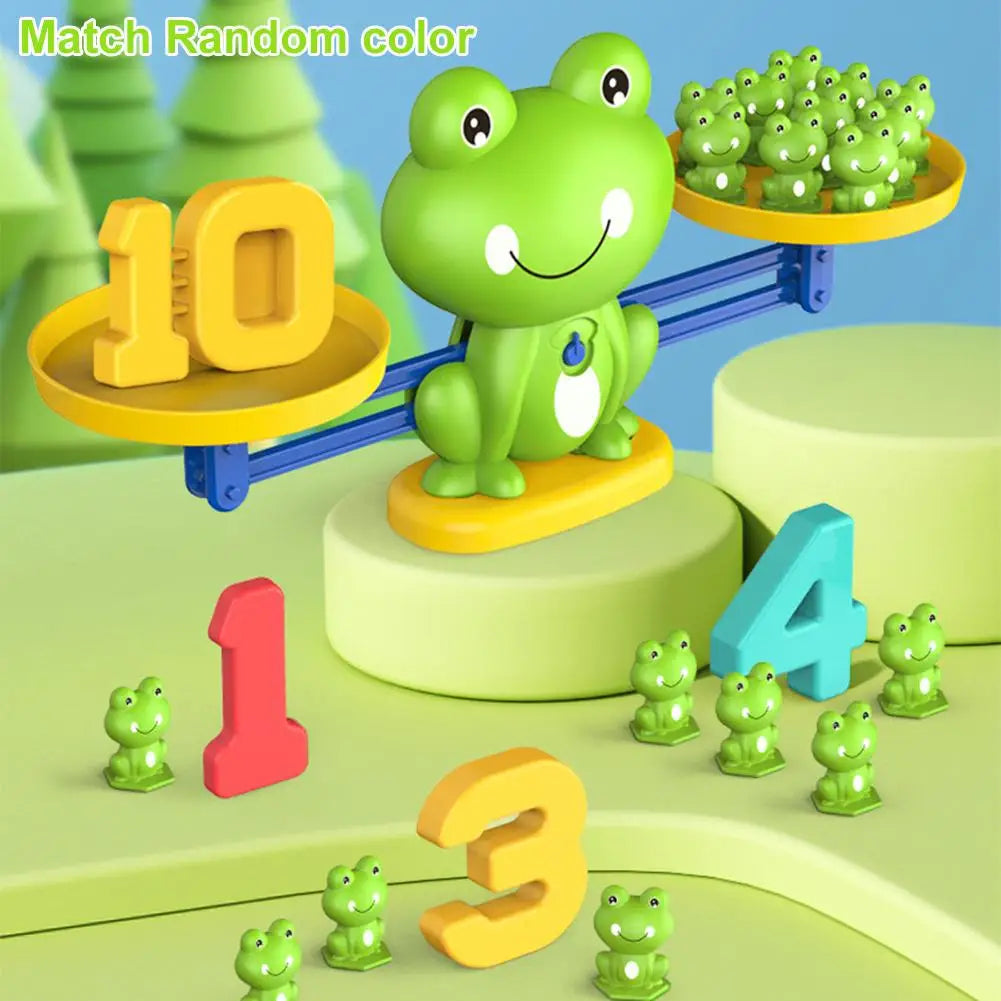 Funny Frog Scale Math Toys for Children Early Education Intelligence Enhancement Addition & Subtraction Balance Game