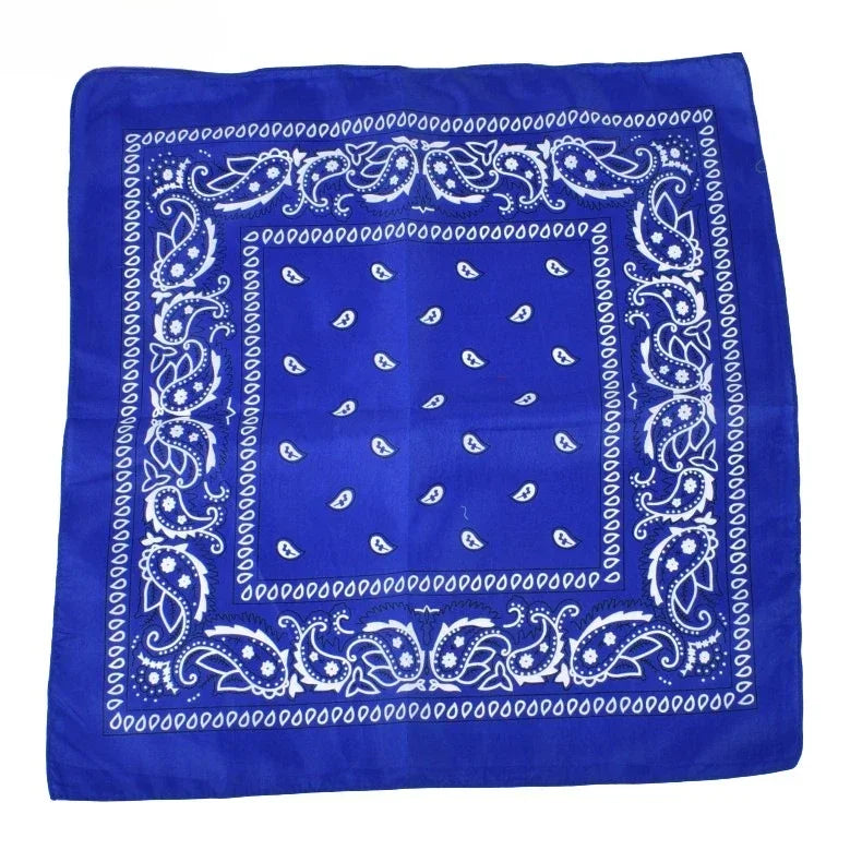 Fashion Hip Hop Wine Red Hair Scarf Unisex Retro Square Scarves Headwear Bandanna Hair Band Neck Wrist Wrap Band Accessories