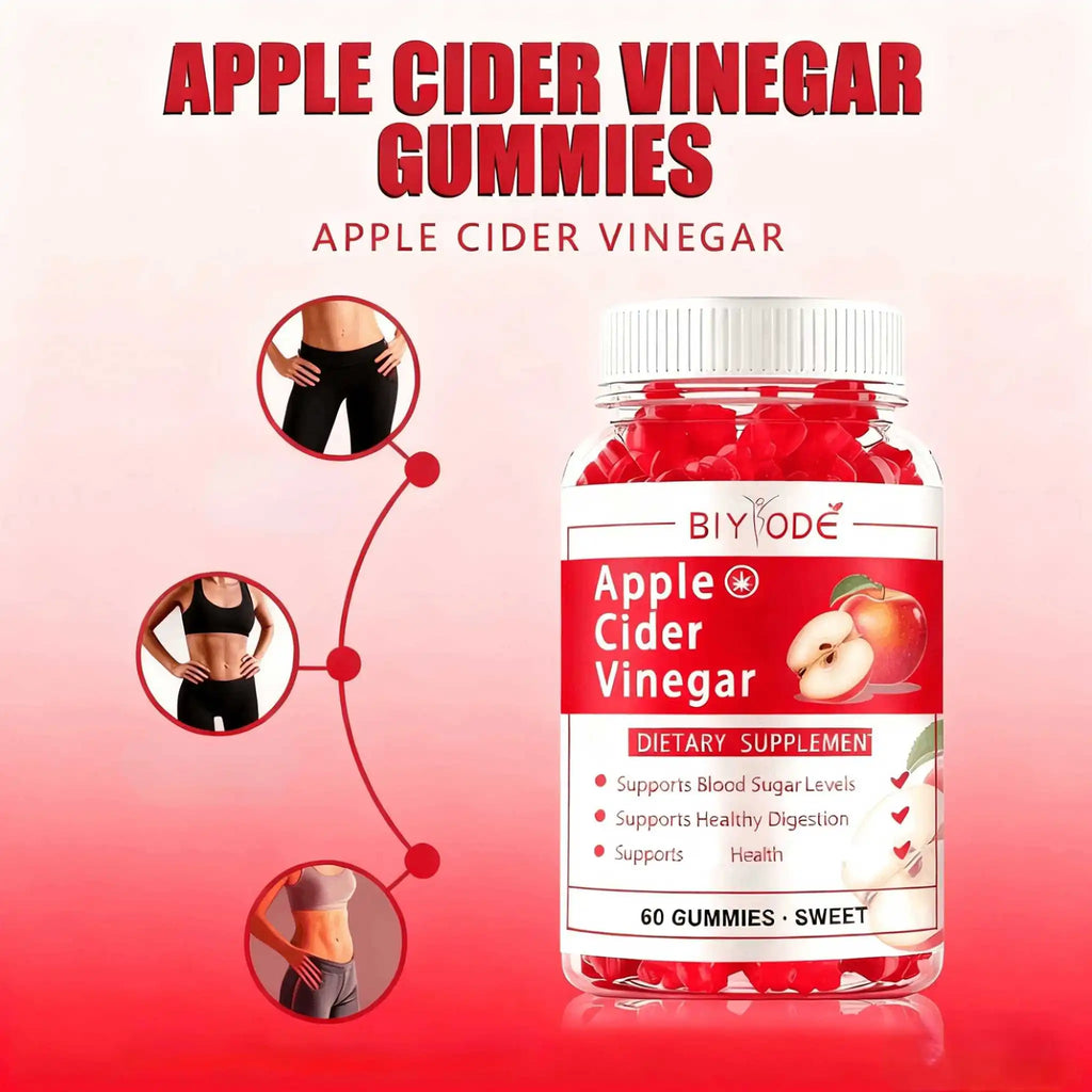 60 Count Apple Cider Vinegar Gummies Supplement Immune System