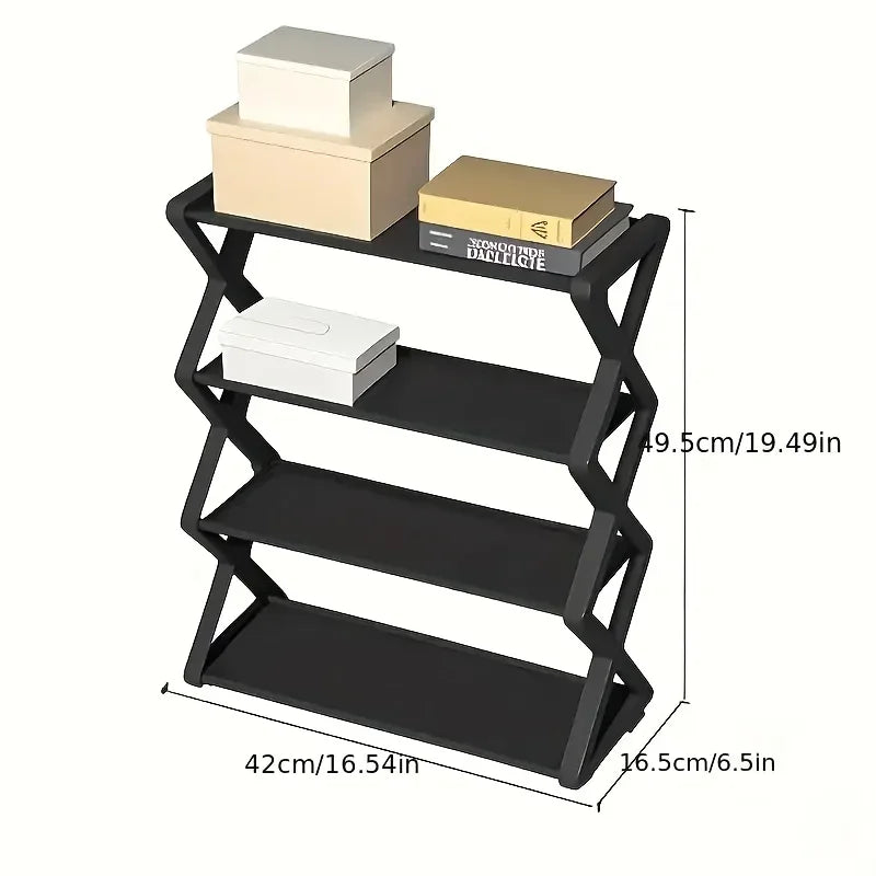 4Layer X-Type Shoe Rack Multi Layered Space Saving