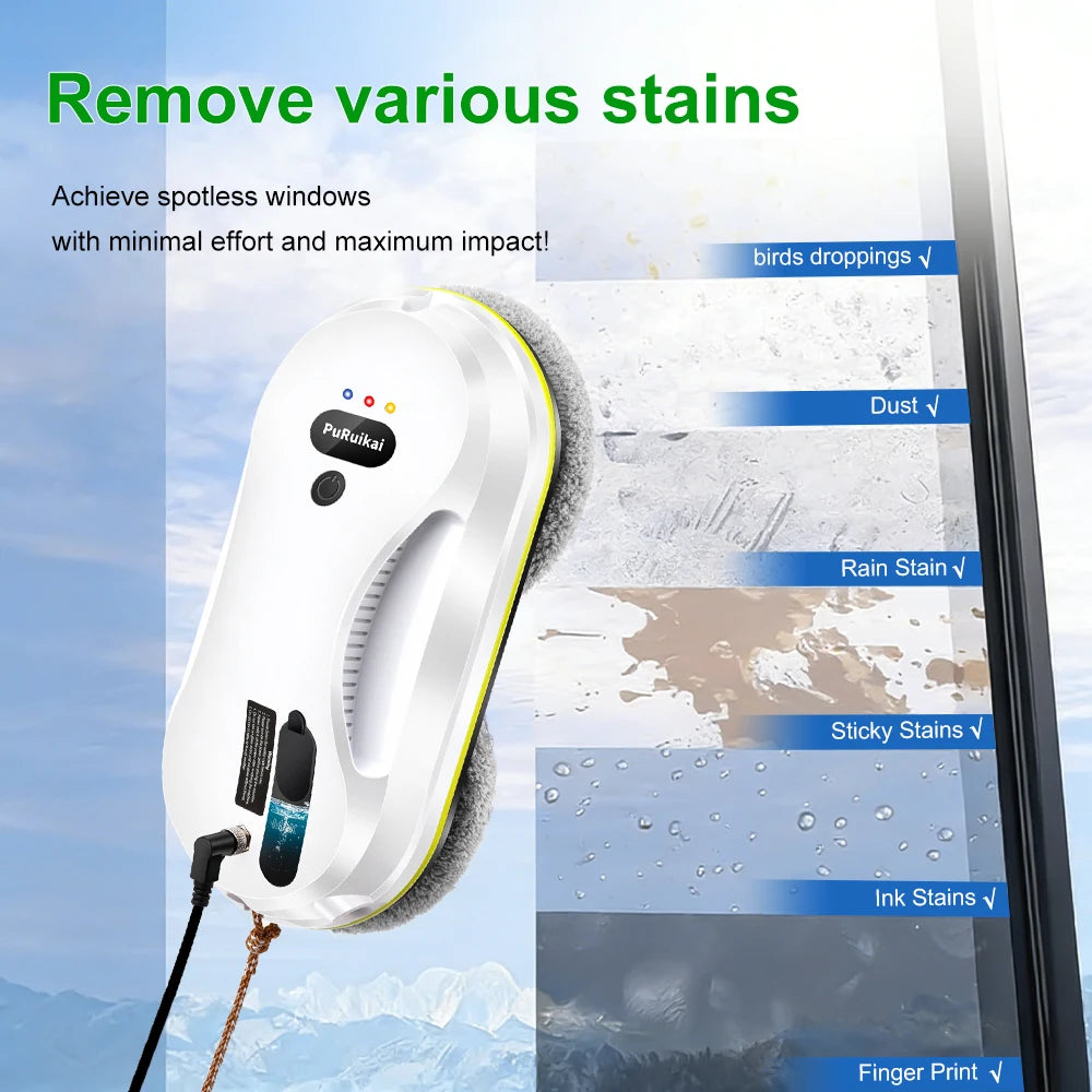 PuRuiKai Household Window Automatic Water Spray Cleaning Robot.