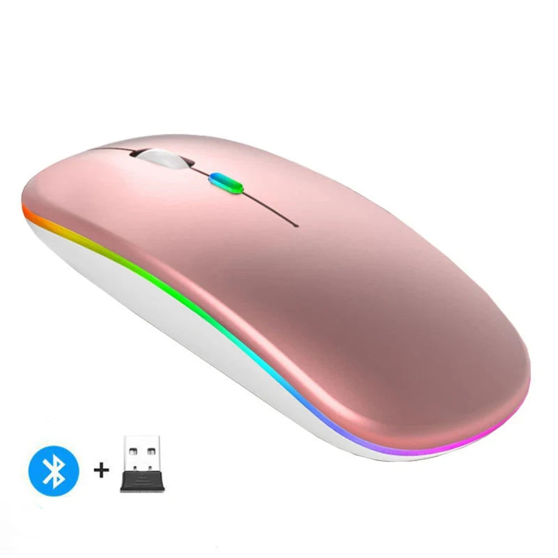 Rechargeable Wireless Mouse Bluetooth-compatible 2.4GHz