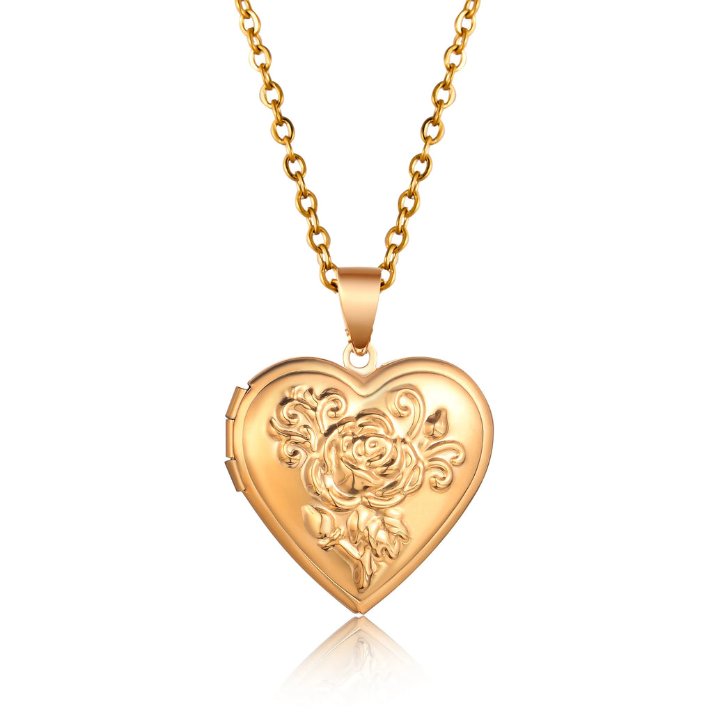 Fashion Stainless Steel Love Heart Locket Pendants Can Place Photos Necklace For Friend Family Customized Jewelry Gifts