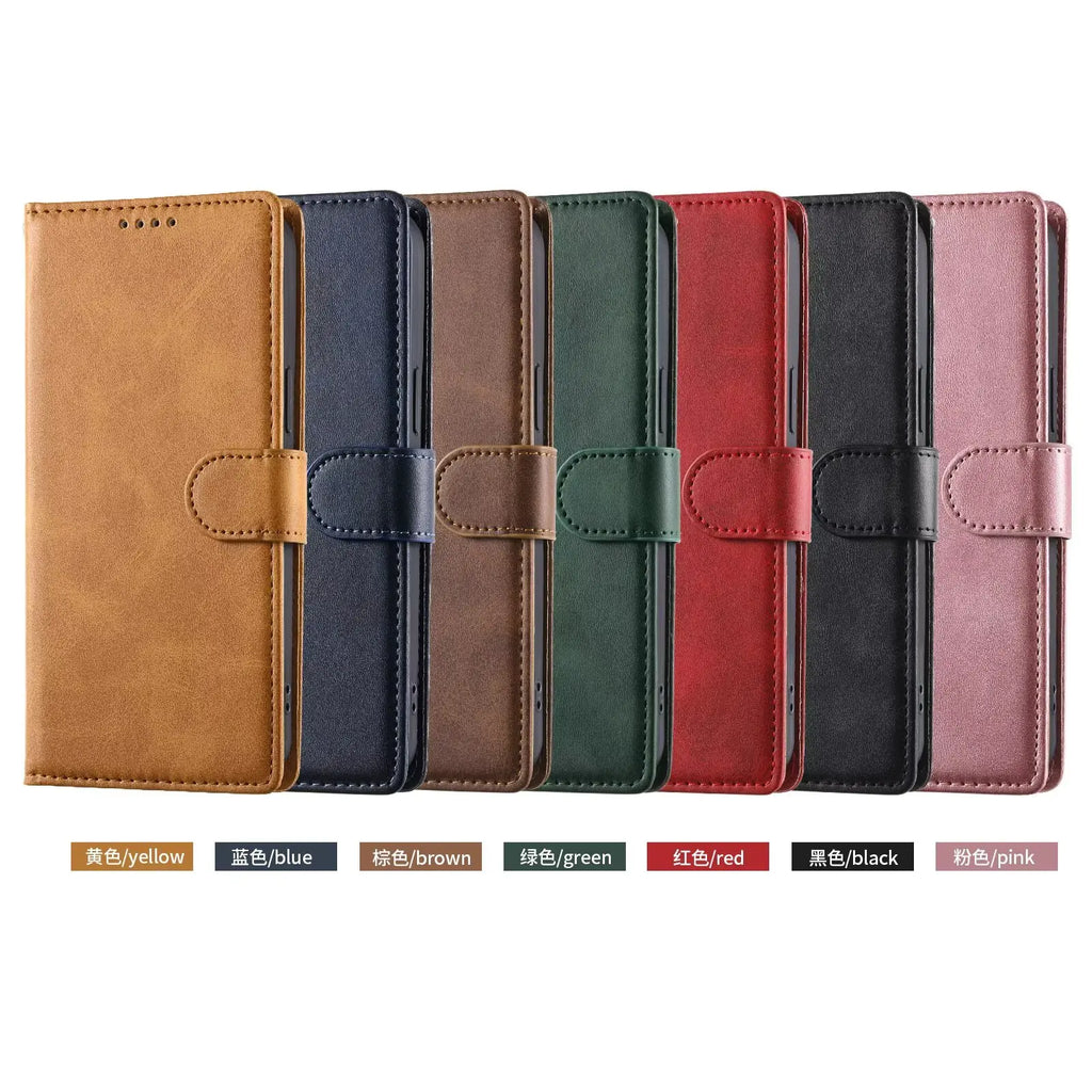 Leather Flip Case For Samsung Galaxy A17 A37 A57 A27 A36 A56 A16 A26 A15 A35 A55 A25 A05S A06 A14 A34 A54 A13 A53 Wallet Cover