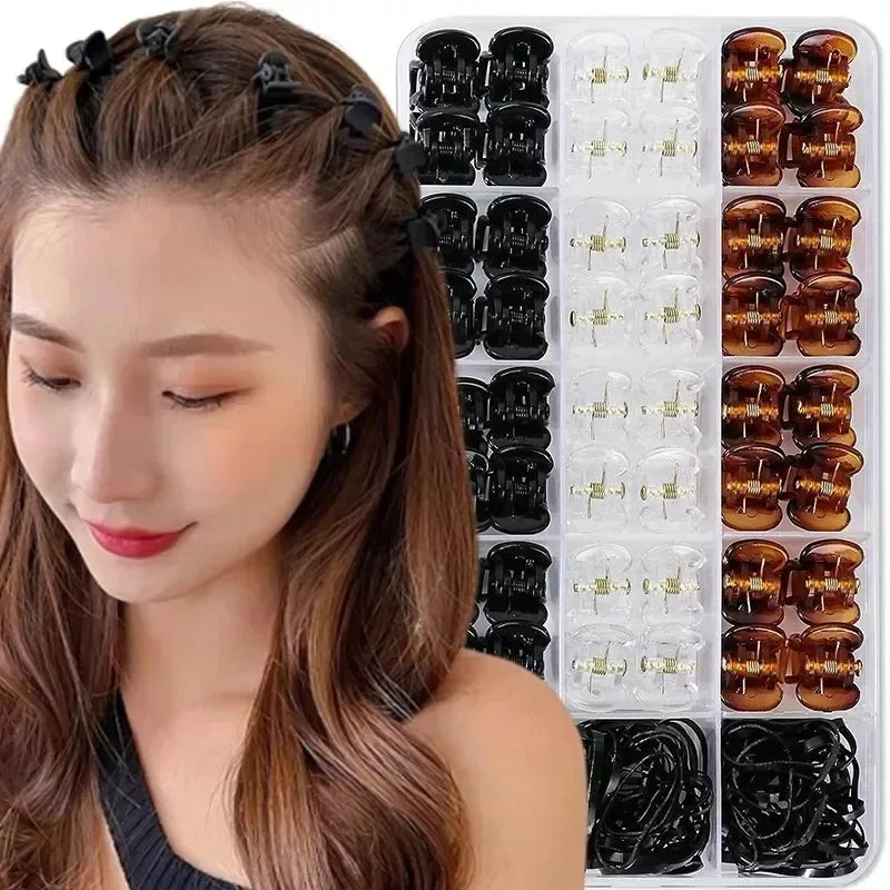 10/40Pcs Mini Black Hair Claws for Women And Girls