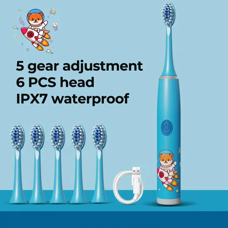 USB Sonic Child Electric Toothbrush Rechargeable Colorful