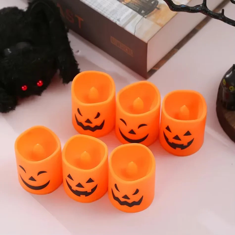 LED Pumpkin Lamp Warm Light Jack O Lantern