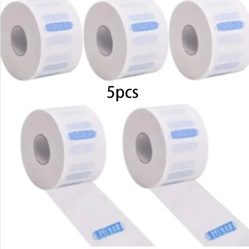 5pcs/1pcs White Neck Strips Disposable Hair Cutting Accessory Stretchy Neck Paper Adjustable Barber Salon Hairdressing