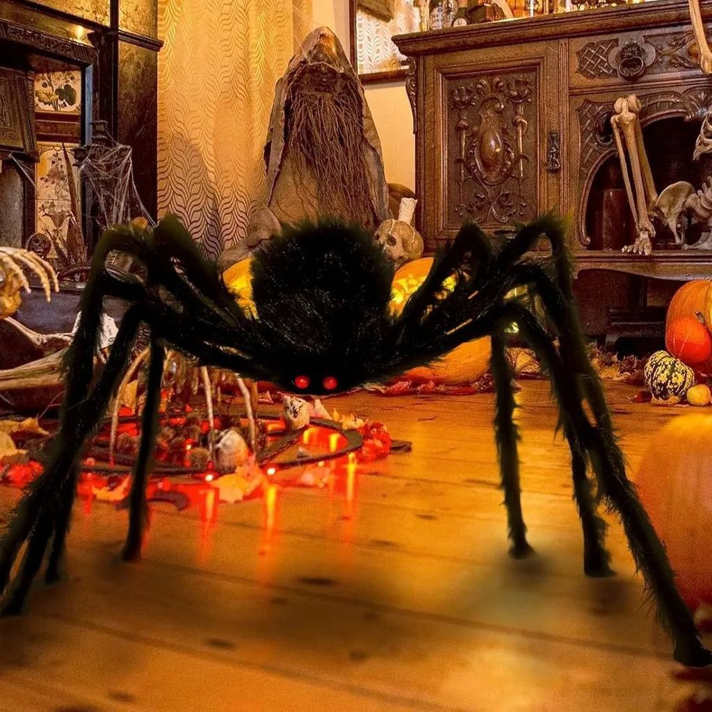 Halloween Giant Black Spider Decoration Haunted