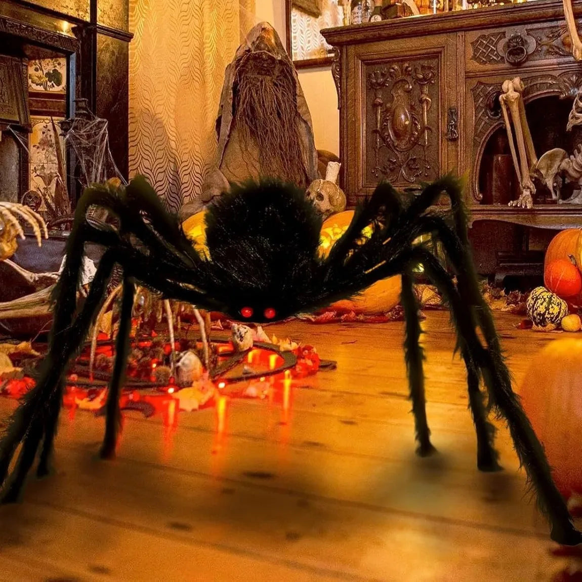 Halloween Giant Black Spider Decoration Haunted