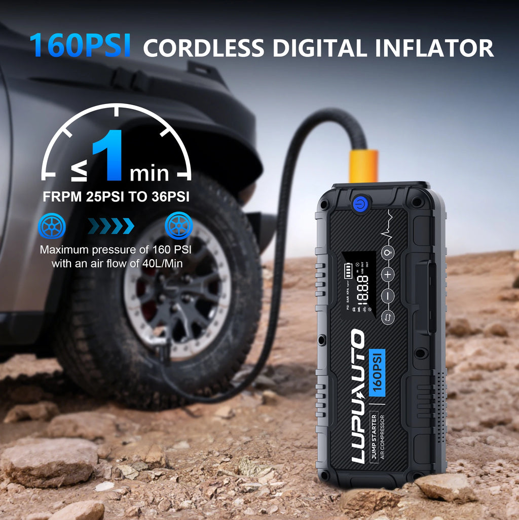 4 In 1 Car Jump Starter with LED Lighting 4000A Portable